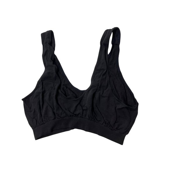 Wireless Black Sports Bra Medium Unbranded Stretchy Cotton Blend 68h - Picture 2 of 3
